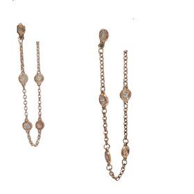 Gemdek M(R) 14KR .50CT BEZELED DIAMONDS BY THE YARD DROP EARRINGS