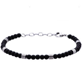 (R) Onyx Stainless steel bracelet