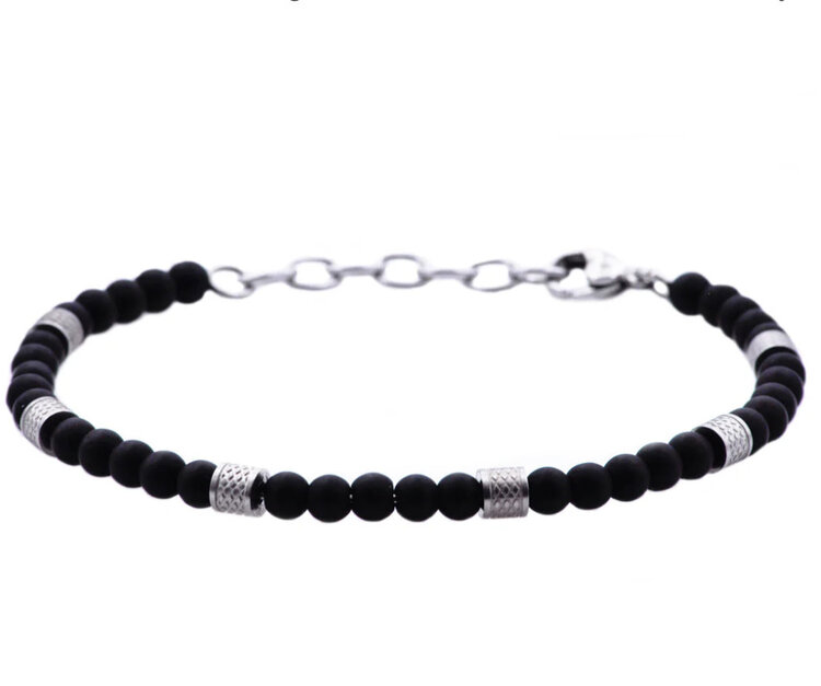 (R) Onyx Stainless steel bracelet