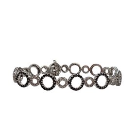 Gemdek M(R) 1.57TDW BLK AND WHT DIA BRACELET