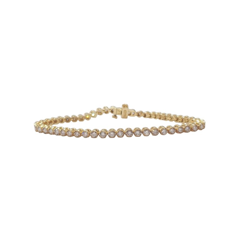 Gemdek M(R) 14K 3.00TDW BEZELED DIAMOND TENNIS BRACELET