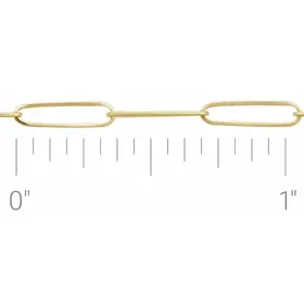 (R)14K YG PAPERCLIP 2.6MM YELLOW GOLD CHAIN PRICE PER INCH