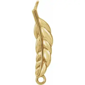 (R) 14K YG LEAF CHARM YELLOW GOLD