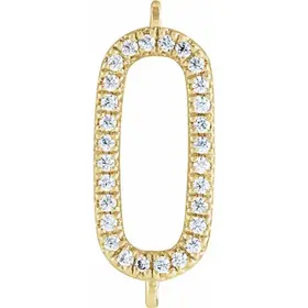 (R) 14K YG .06CT OVAL DIAMOND LINK YELLOW GOLD