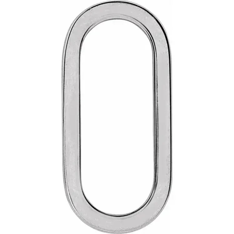 (R) 14K WG ELONGATED LINK CHARM WHITE GOLD