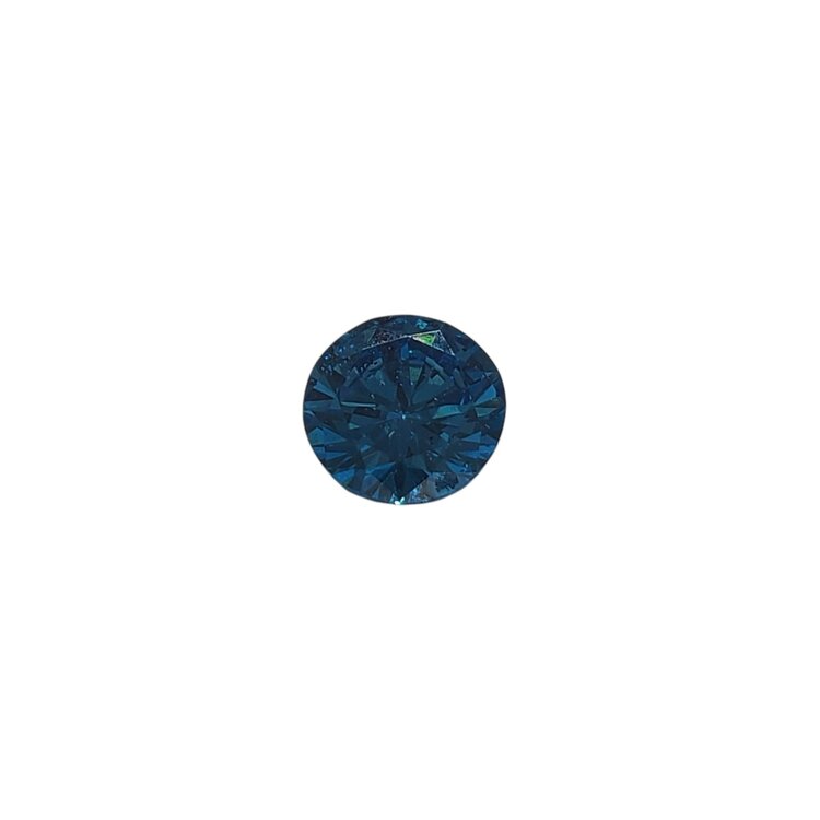 Gemdek M(R) .58CT IRRADIATED BLUE DIAMOND ROUND CUT