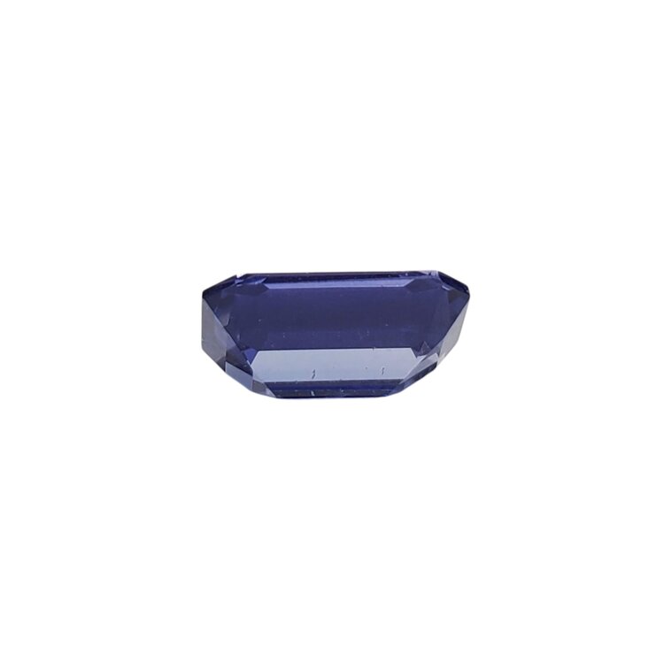 Gemdek M(R) 2.16CT PURPLISH BLUE SAPPHIRE EMERALD CUT GAL #201421277
