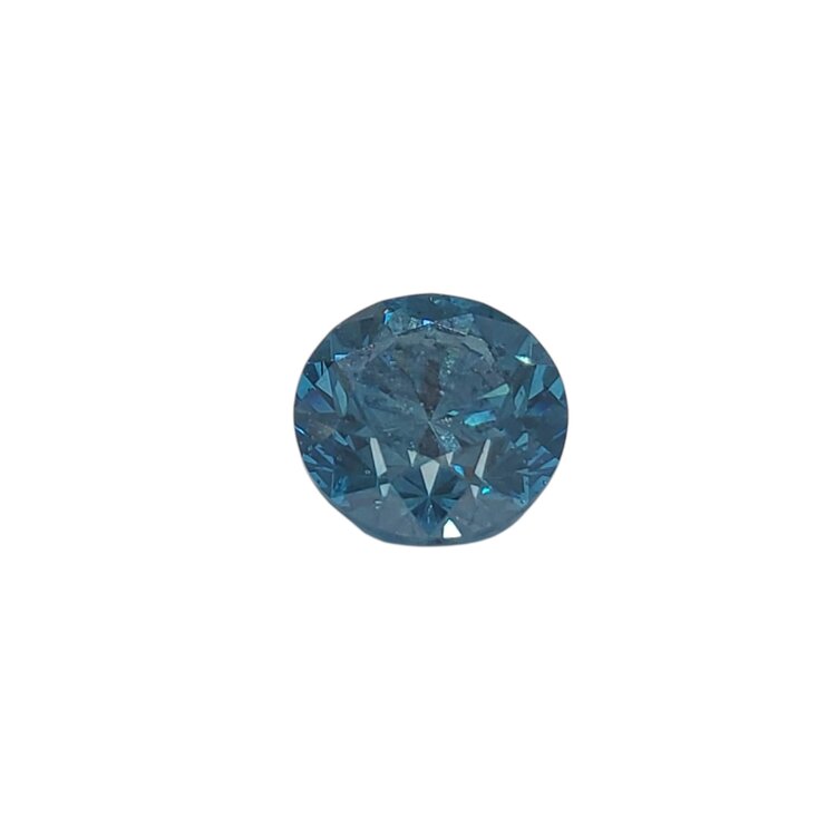 Gemdek M(R) .93CT IRRADIATED BLUE DIAMOND ROUND CUT