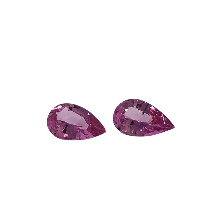 Gemdek M(R) 1.59CTW PINK SAPPHIRE PEAR CUT PAIR