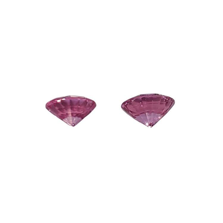 Gemdek M(R) 1.64CTW CEYLON PINK SAPPHIRE ROUND CUT PAIR