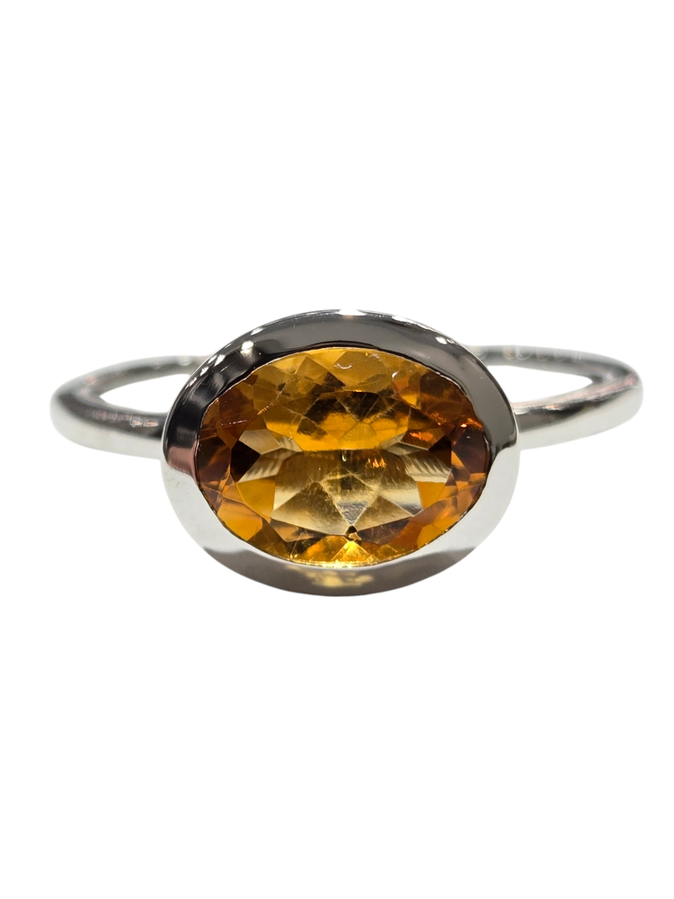 PARAGON COUTURE (R) 14K 1.30CT CITRINE WHITE GOLD RING