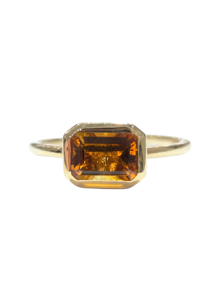 PARAGON COUTURE (R) 1CT CTRINE YELLOW/GOLD RING