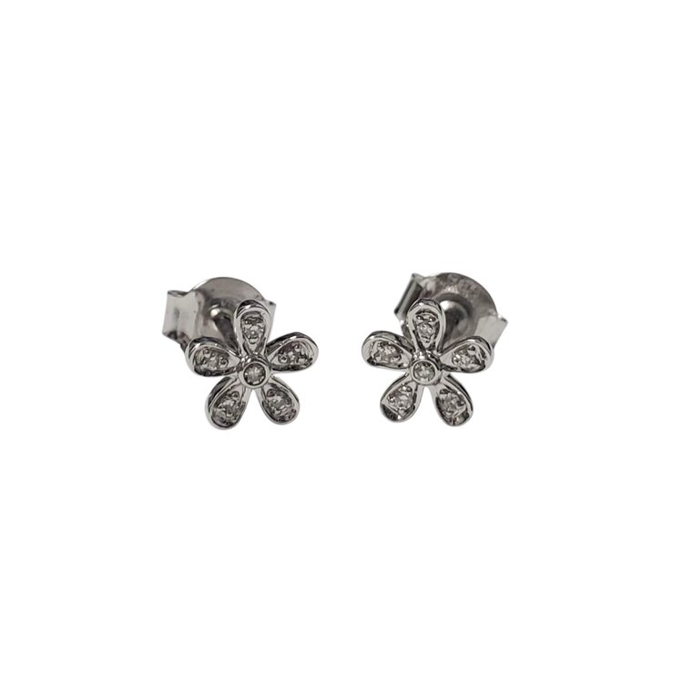 Daniels Jewels Art (R) 14K .05CT DIAMOND FLOWER STUDS