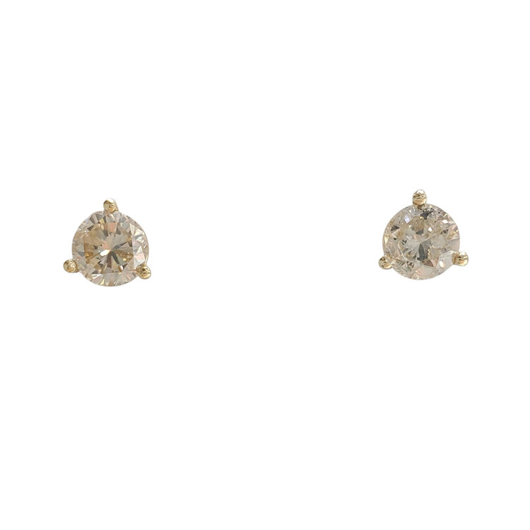 (X)14KY 1.25CT CHAMPAGNE DIA I1  MARTINI SET STUDS