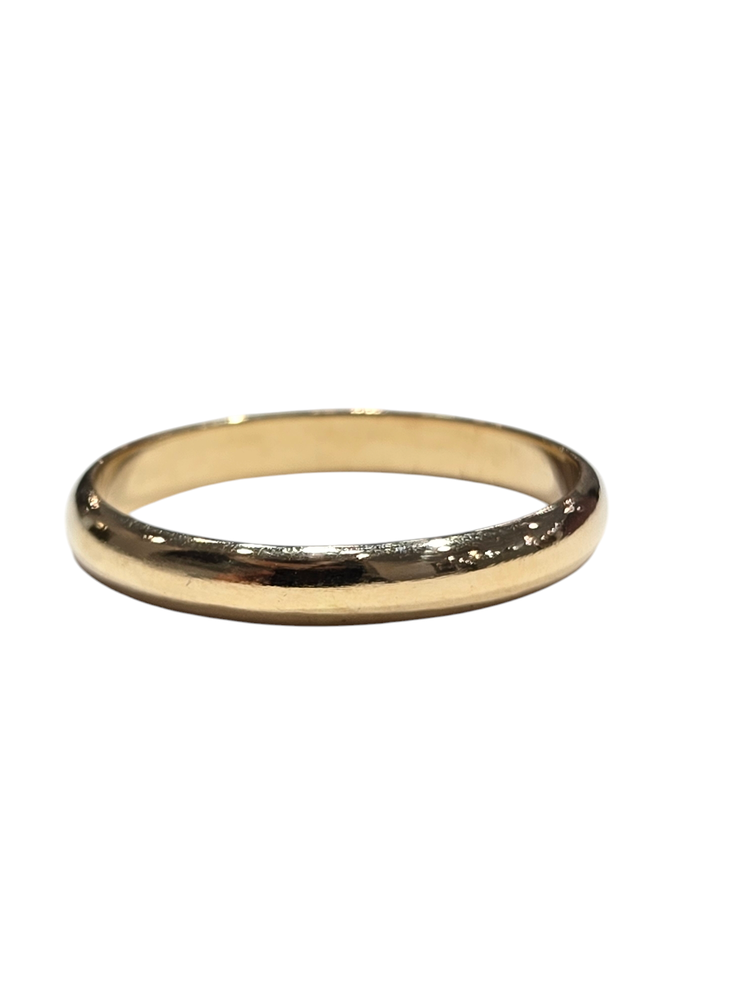 (Y) 14K 3MM SIZE 10 YELLOW GOLD BAND 3 grams