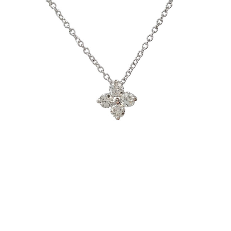 FJ Kashi M(Y) .29CT 4 STONE CLUSTER PENDANT