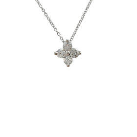 FJ Kashi M(Y)14K .49CT SI2 G 4 STONE CLUSTER PENDANT