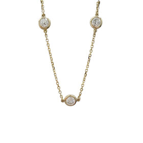 FJ Kashi M(Y)14KY 1.79CT SI1 GH DIA BY YARD 12 DIAMONDS 18IN CHAIN