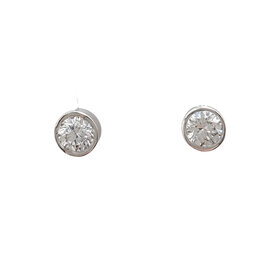 FJ Kashi M(Y)14K .48CT SI2 GH RD BEZEL SET STUDS
