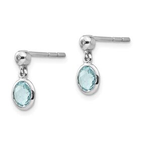 Z)925 1.04CT SB TOPAZ .08CT DIA EARRINGS