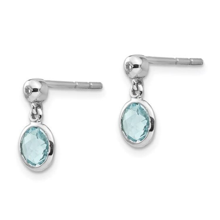 Z)925 1.04CT SB TOPAZ .08CT DIA EARRINGS