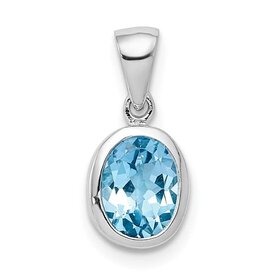 (Z)925 1.06CT SB TOPAZ PENDANT 18IN CABLE CHAIN