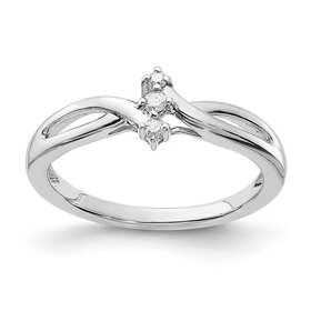 Z)925 .07CT DIA 3 STONE TWIST FASHION RING - Lumos