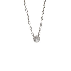 (Z) 925 .74CT LAB GROWN CIRCLE PLATE NECKLACE