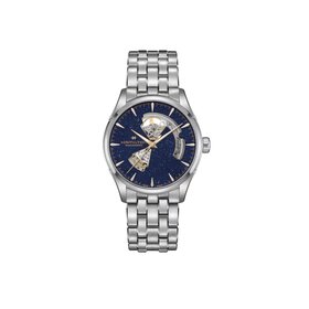 Hamilton HAMILTON JAZZ MASTER OPEN HEART/ Reference H32705140 / Caliber H-10 / Collection Jazzmaster /Movement Automatic/Case size 42MM/Thickness 11.4MM/Dial Color Blue Aventurine/Case Stainless Steel/Crystal Sapphire/80 hr pwr