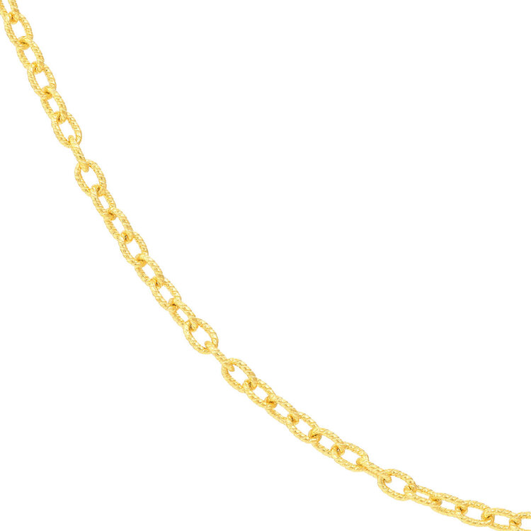 MIDAS (Y) 14KY 1.90MM ROLO DESIGNER LINK YELLOW GOLD PROCE PER INCH