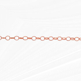 SUNSTONE (Y) RGF LIGHT ROSE TONE (LUCY) STYLE LINK PRIC PER INCH, GOLD FILLED CHAIN