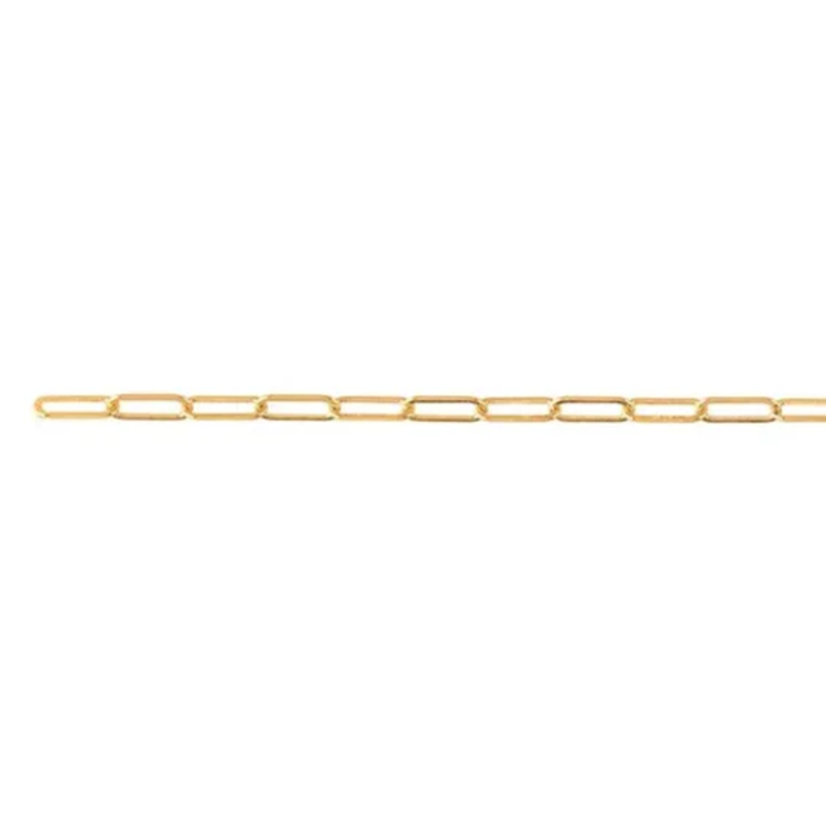 SUNSTONE (Y) GOLD FILLED YELLOW TONE (CHLOE) PAPER CLIP STYLE LINK PRICE PER INCH
