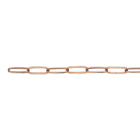 SUNSTONE (Y) GOLD FILLED ROSE TONE (CHLOE) PAPER CLIP STYLE LINK PRICE PER INCH