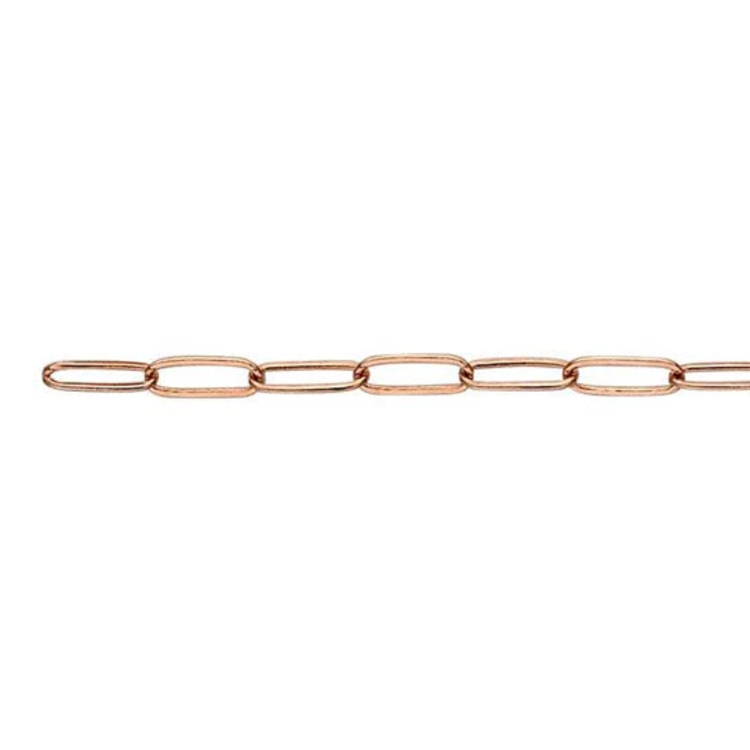 SUNSTONE (Y) GOLD FILLED ROSE TONE (CHLOE) PAPER CLIP STYLE LINK PRICE PER INCH