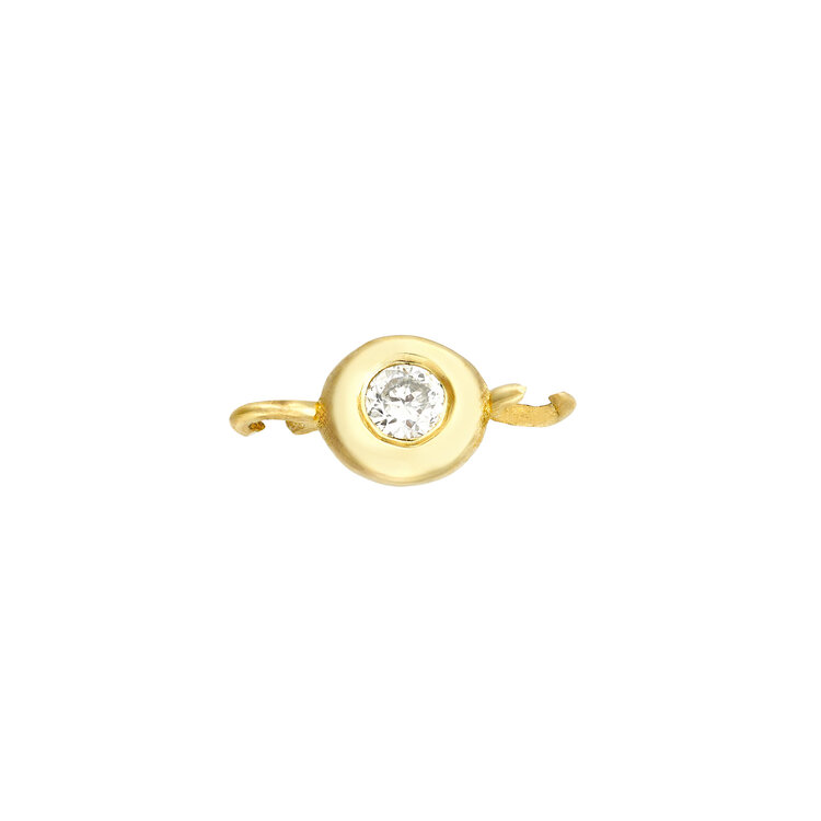 MIDAS (Y) 14KY .02CT DIA YELLOW GOLD BEZEL DIAMON CHARM FOR PERMANENT JEWELRY