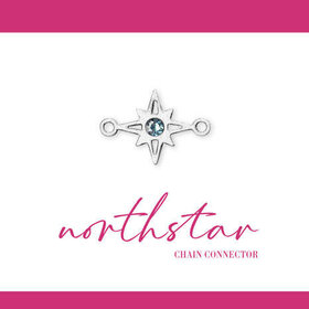 SUNSTONE (Y) 925 STAR TOPAZ SILVER CHARM WITH WHITE TOPAZ GEM