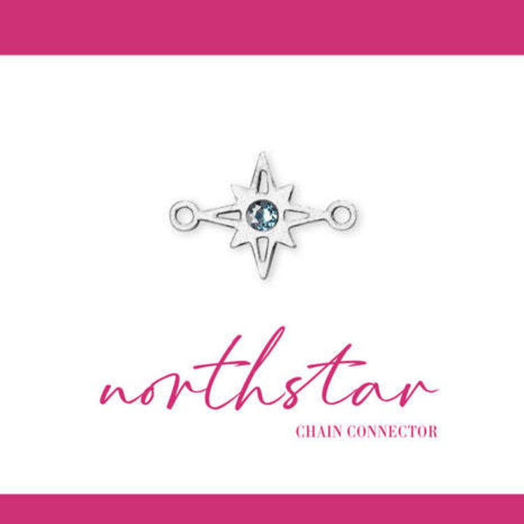 SUNSTONE (Y) 925 STAR TOPAZ SILVER CHARM WITH WHITE TOPAZ GEM