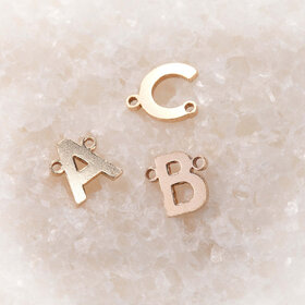 SUNSTONE (Y) 14K GF INITIAL CHARM