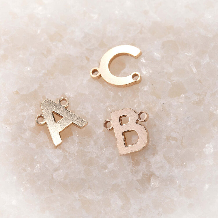 SUNSTONE (Y) 14K GF INITIAL CHARM