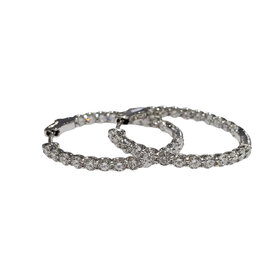 Aarush (Y) 14K 3.03CT VS E/F LAB GROWN DIAMOND INSIDE/OUT HOOPS IGI #29J038172504