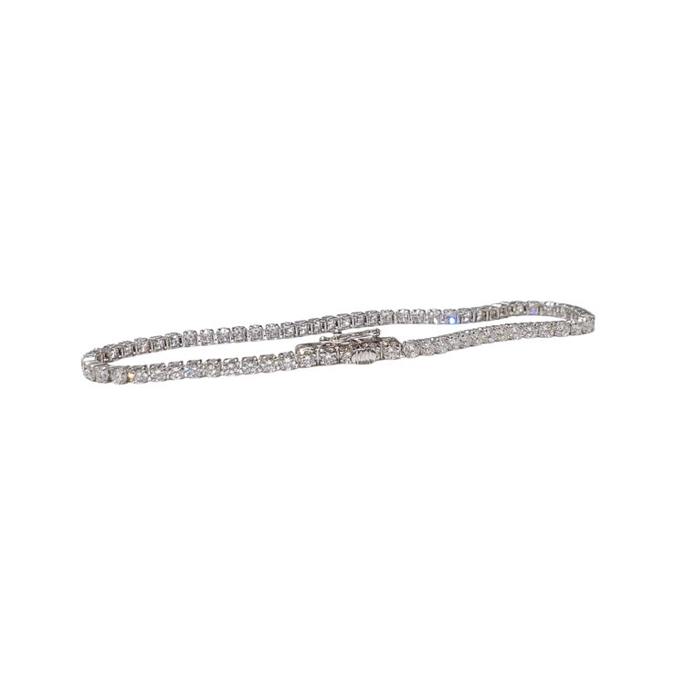 (Y) 14K 3.05CT VS E/F LAB GROWN DIAMOND TENNIS BRACELET SEVENTY TWO LAB GROWN DIAMONDS IGI #73J380722412