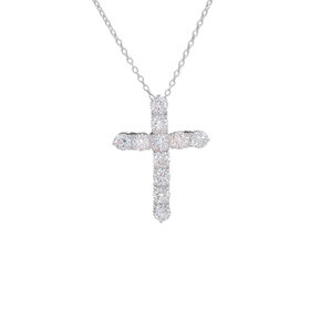 CB (Z) 925 1.75CT LAB GROWN DIAMOND CROSS PENDENT ELEVEN LAB GROWN DIAMOND CROSS