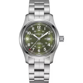 Hamilton HAMILTON Khaki Field/Reference H70605160/Caliber H-10/Collection Khaki Field /Movement Automatic/Case size 42mm/Thickness 11mm/Dial Color Green/Case Material Stainless Steel