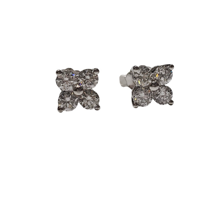 FJ Kashi M(R) 14K 1.47CT CLOVER STUDS