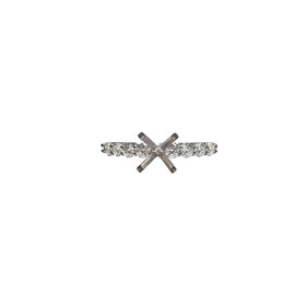 PRIMA NEW YORK (R) 14K .41CT RD SHARED PRONG EIGHT DIAMOND STRAIGHT LINE MOUNTING