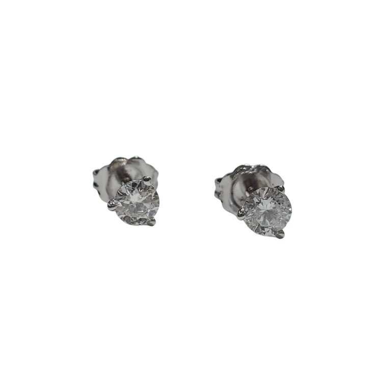 (R) 14KY .38TDW SI1 F MARTINI STUD EARRINGS