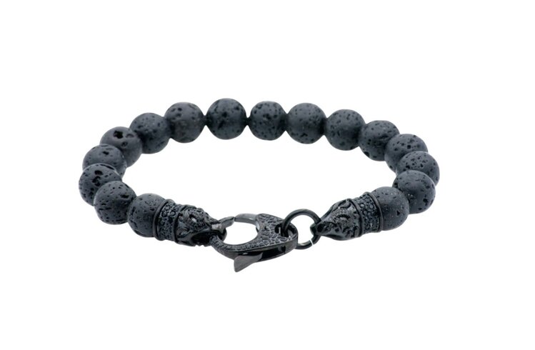 Blackjack (Y) GENUINE LAVA STONE BRACELET