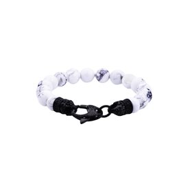 Blackjack (Y) GENUINE WHITE HOWLITE BRACELET