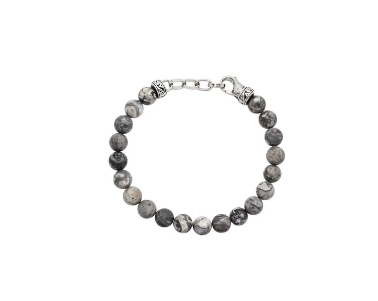 Blackjack (Y) GENUINE BRECCIATED JASPER BRACELET