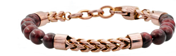 Blackjack (R) RG TONE AND TIGERS EYE BRACELET